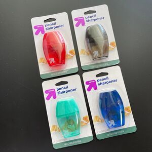 Up&Up 1-Hole Non-Powered Manual Pencil Sharpener | 4 PCS | NEW
